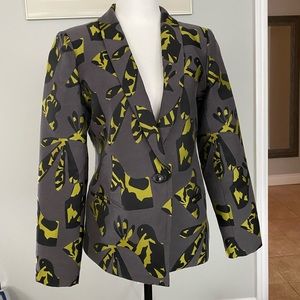 Structured modern print blazer from Banana Republic